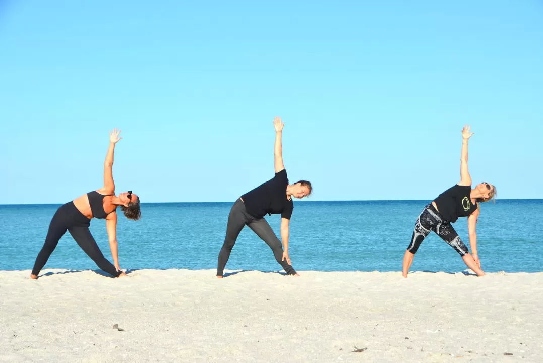 Yoga Group Beach