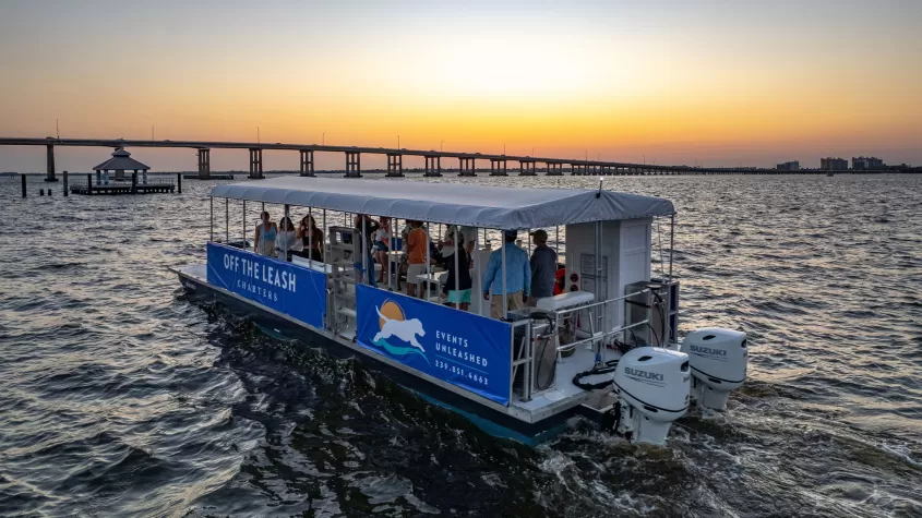 exterior of boat during sunset