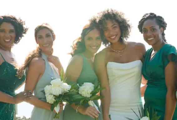 A group photo with the bride
