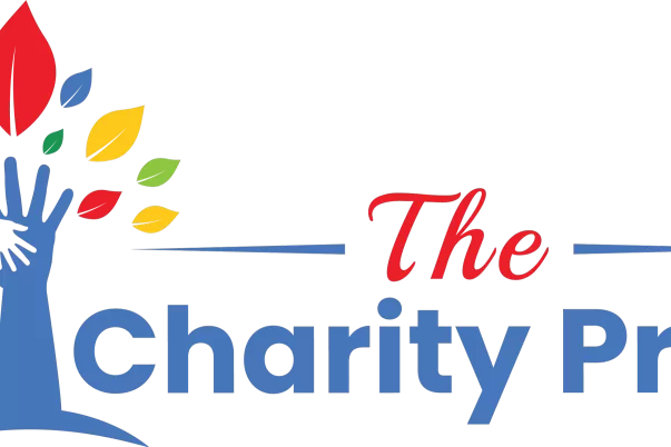 The Charity Pros logo: Blue tree with colorful leaves and the words "The Charity Pros" on white background.