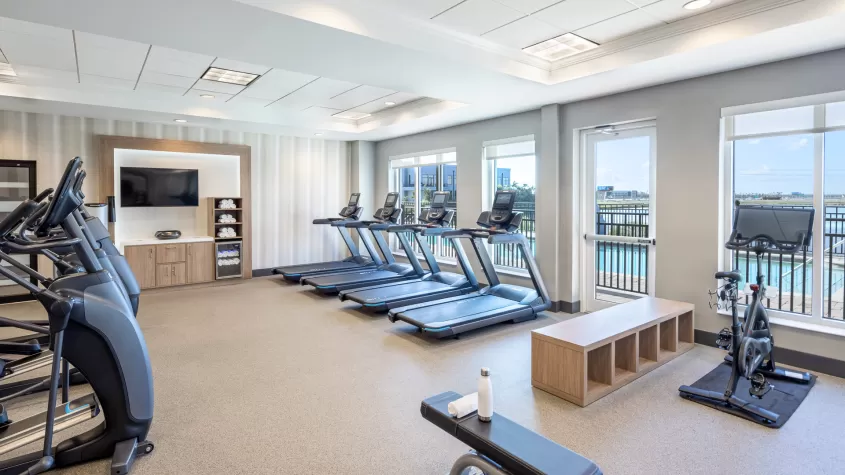 Fitness center with Peloton, Elliptical machines and Treadmills 