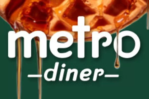 Metro Diner Logo with Waffle